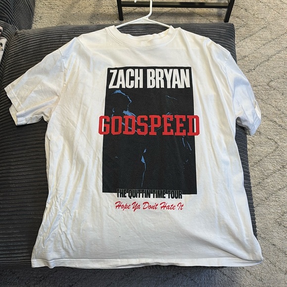 Zach Bryan Quittin’ Time Tour Godspeed T-shirt - Picture 1 of 4